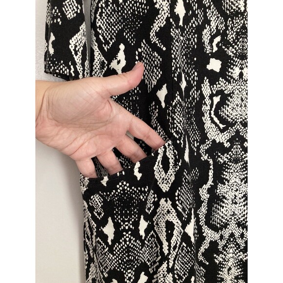 J. McLaughlin Catalyst Snake Python Sheath Dress 3/4 Sleeve XL Pockets - Picture 7 of 10